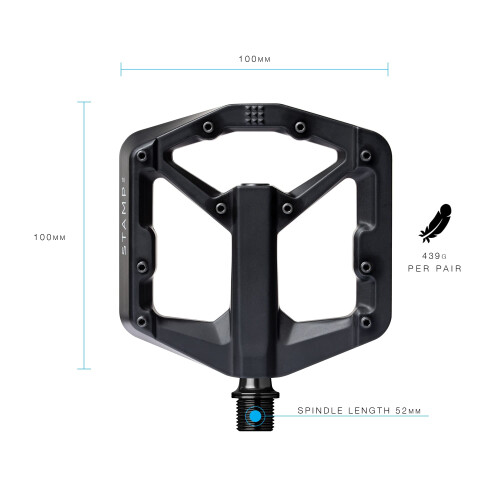 Ped   le Crankbrothers MTB Stamp 2 mal   , cierne 1