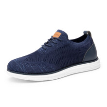 Bruno Marc Men's AirEase? Mesh Sneakers Oxfords Lace-Up Wingtip Lightweight Casual Walking Shoes Dark/Blue - 10Grand-02