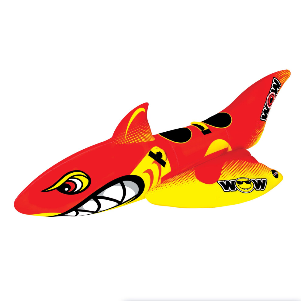 WOW Sports Big Shark Towable Tube for Boating - 1 to 2 Person Towable - Durable Tubes for Boating