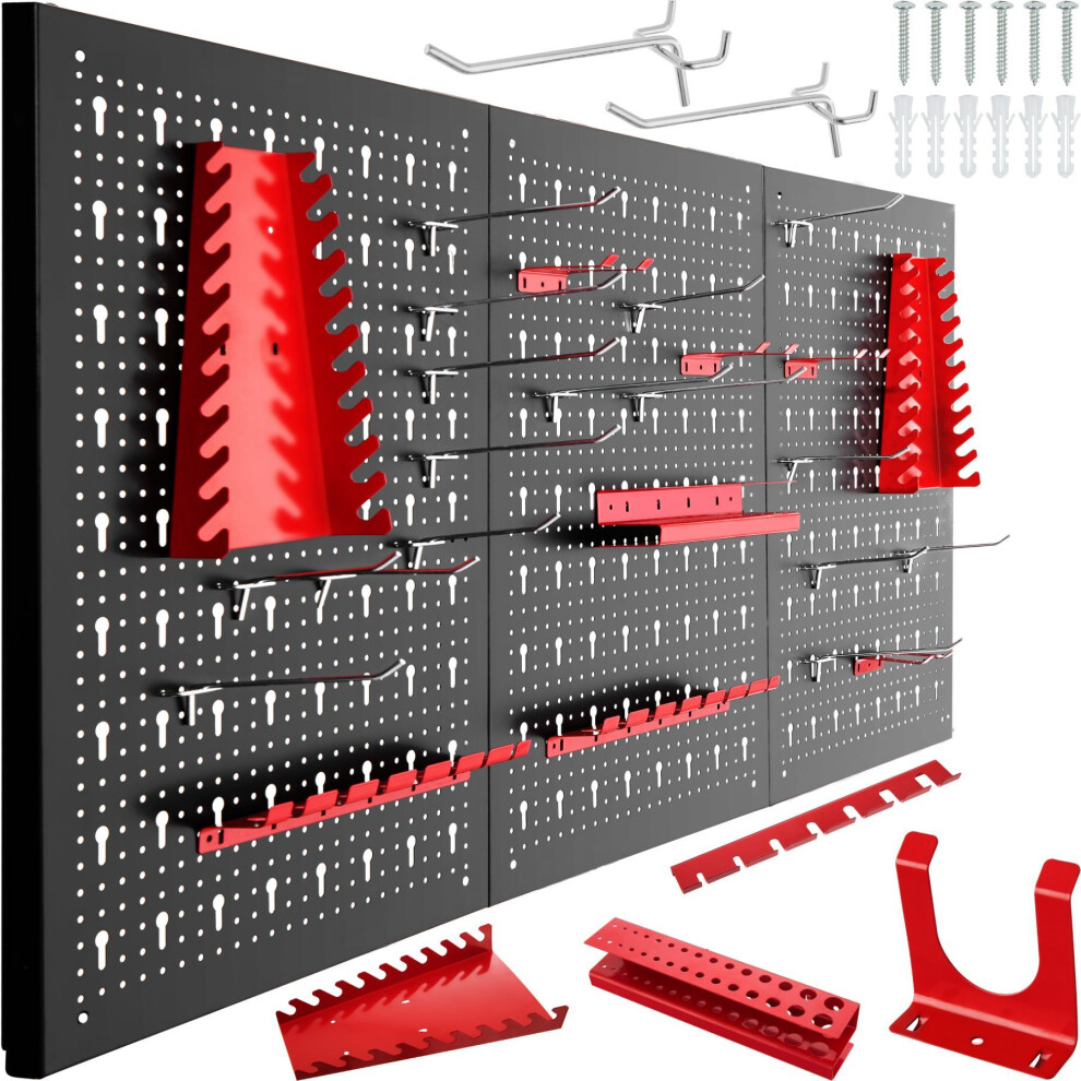 Peg Board Hooks Tool Storage System Pegboard Wall Steel Panel Tools Organiser