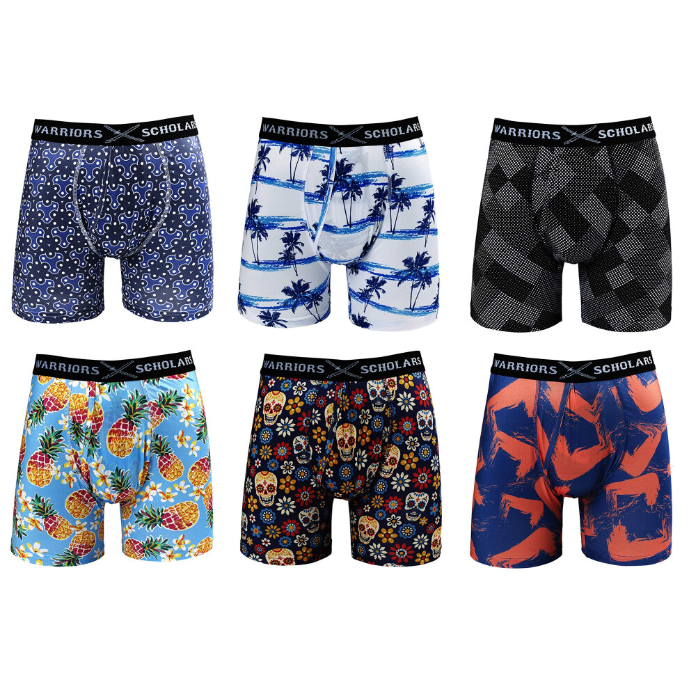 Boxer pour homme Warriors Scholars Lot de 6 boxers pour homme