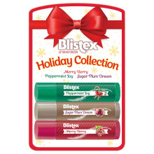 Blistex Lip Moisturizer Holiday Collection - Merry Berry Peppermint Joy Sugar Plum Dream 0.15 oz (Pack of 1)