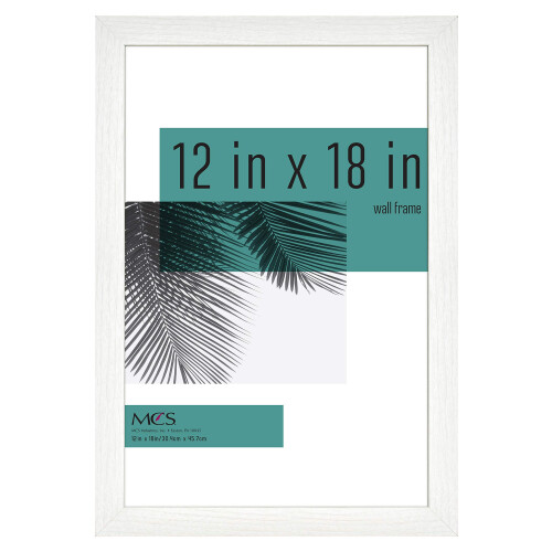 MCS Studio Gallery Frame, White Woodgrain, 12 x 18 in , Single