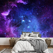 SIGNFORD Wall Mural Galaxy Removable Wallpaper Wall Sticker for Bedroom Living Room - 100x144 inches