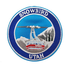 CutePatch Ski Skiing Gifts Snowbird Utah Embroidered Iron on Patches