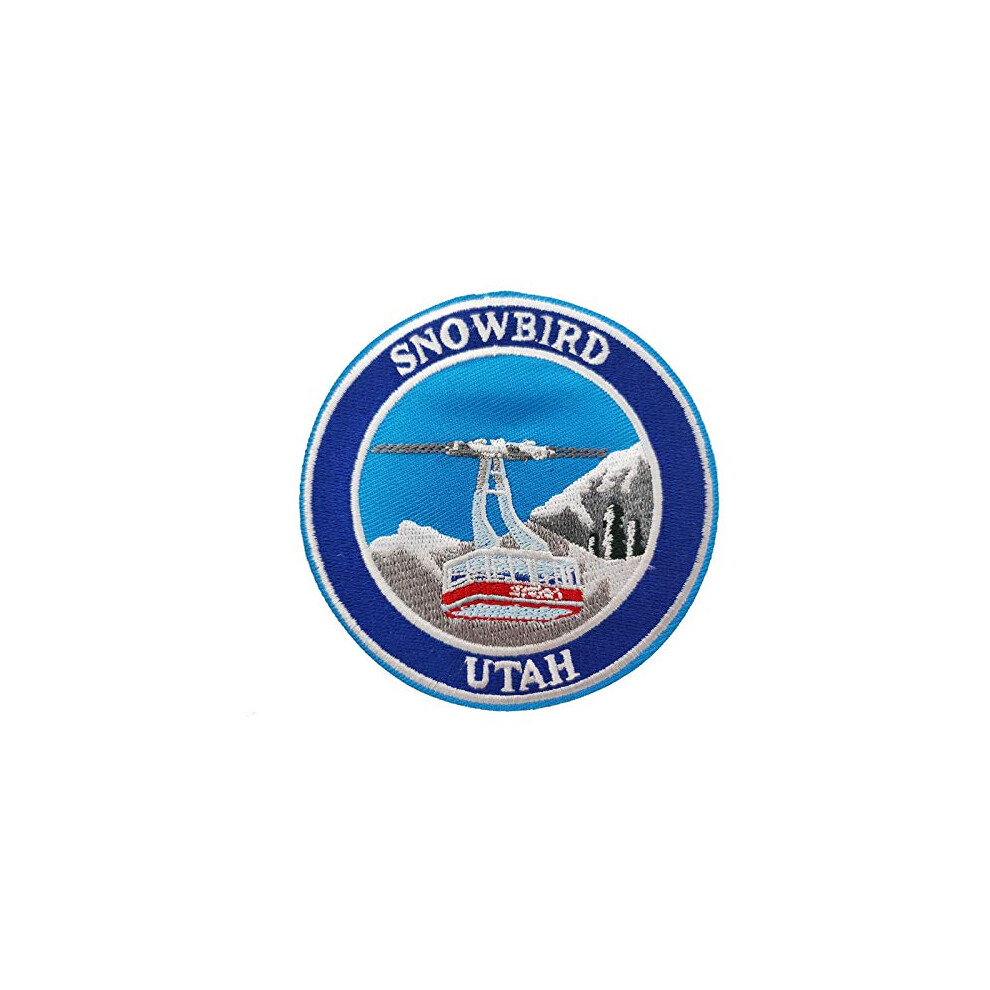 Cute-Patch Tm Cutepatch Ski Skiing Gifts Snowbird Utah Embroidered Iron On Patches