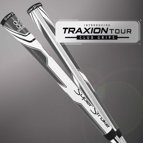 SuperStroke Traxion Tour Grip Γκολφ, Λευκό/Γκρι (Κανονικό) | Βελτιωμένη Υφή | Ακραία Λαβή 2