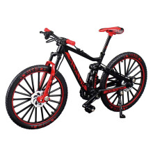 YeiboBo! Alloy Mini Downhill Mountain Bike Toy Toy Die Cast BMX Finger Bike Model for Collections (Black/Red)