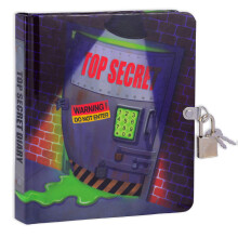 Mollybee Kids Top Secret Lock och nyckeldagbok fr barn mter 5,5 x 6,25 tum 208 fodrade sidor