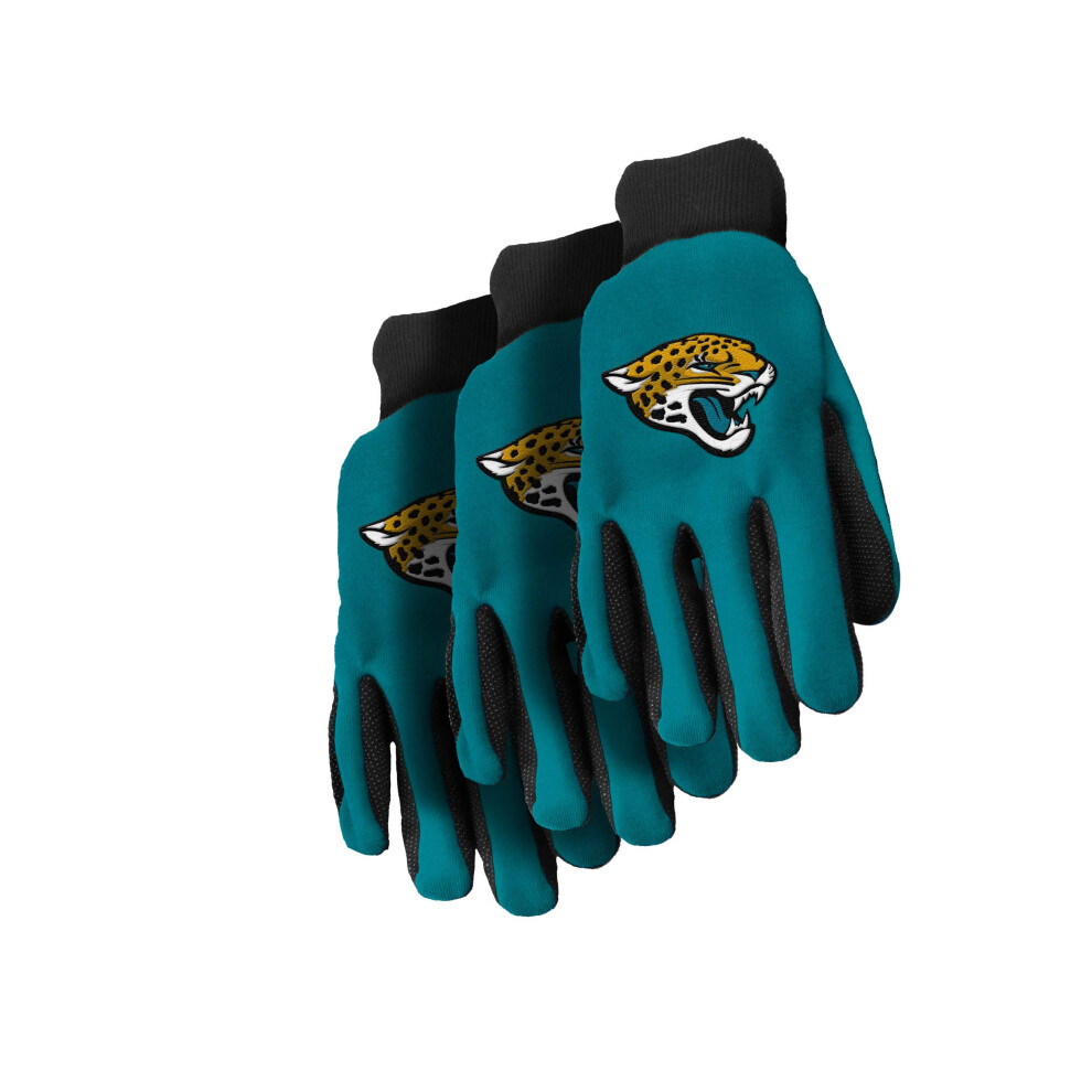 Foco Jacksonville Jaguars Nfl Arbeitshandschuhe Mit Farbiger Handfl Che 3Er-Pack, Teamfarbe (3Er-Pack), Einheitsgr E (MUL3GLVWKNF15)-image