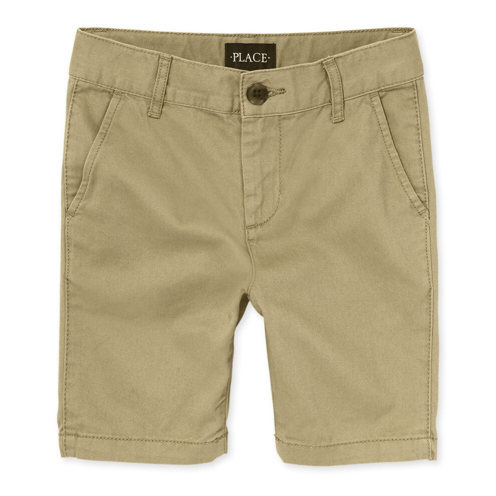 The childrens Place boys Stretch chino Shorts Flax 12 slim