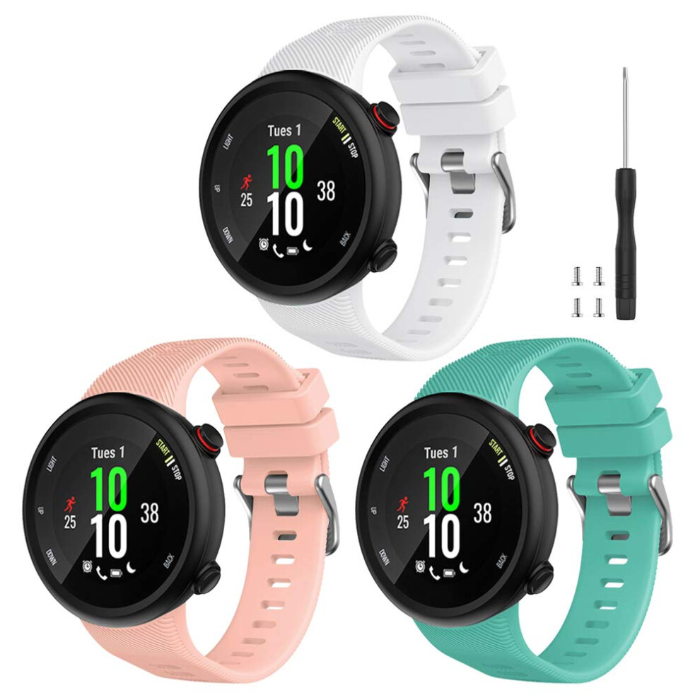 Watbro Compatible avec Garmin Forerunner 45S Bracelet de rechange en silicone souple pour montre de sport Bracelet de fitness Bracelet pour Garmin F
