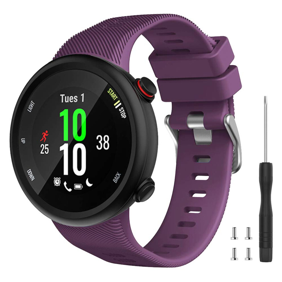 Watbro Compatible avec Garmin Forerunner 45S Bracelet de rechange en silicone souple pour montre de sport Bracelet de fitness Bracelet pour Garmin F