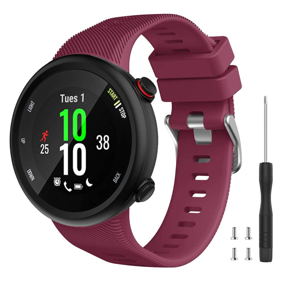 Watbro Compatible avec Garmin Forerunner 45S Bracelet de rechange en silicone souple pour montre de sport Bracelet de fitness Bracelet pour Garmin F