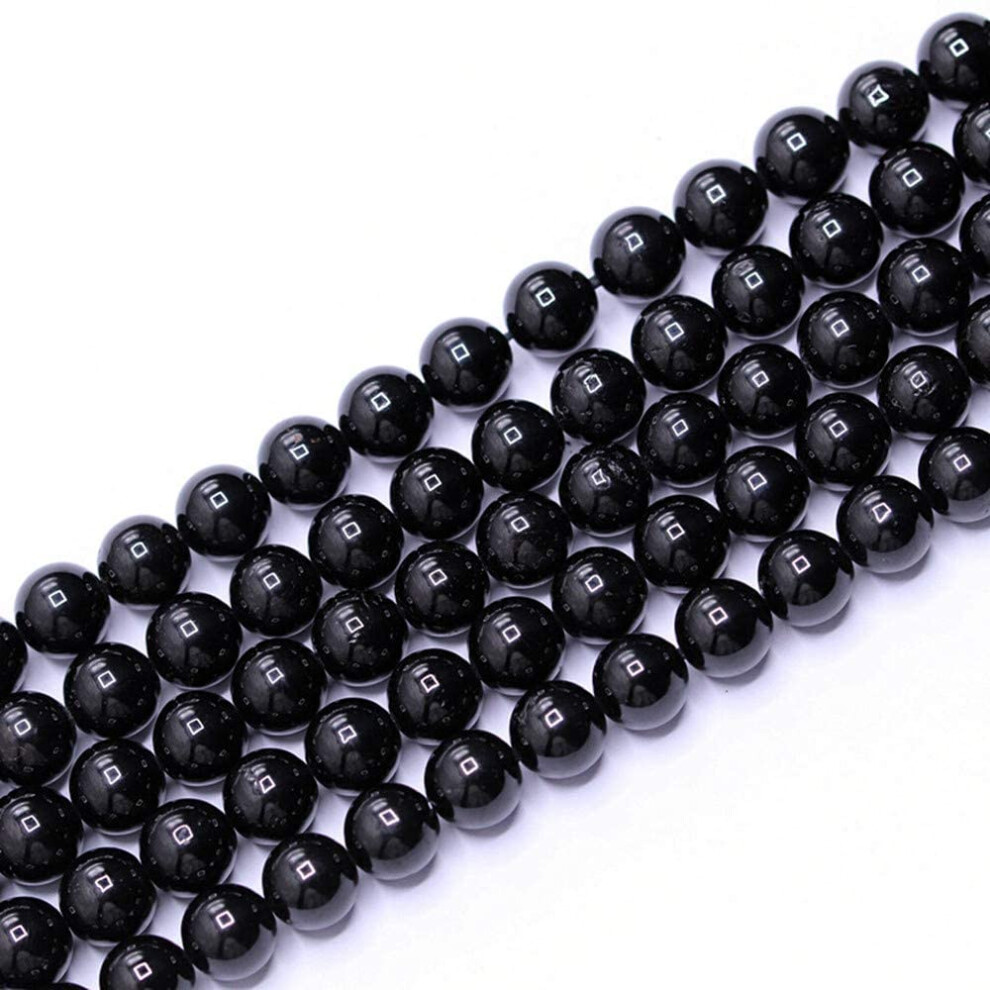 PLTbeads Perles en vrac en pierres pr   cieuses naturelles rondes lisses d'environ 15 pouces DIY