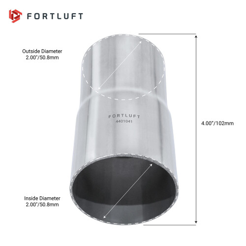 FORTLUFT Adapterrör (Förlängningsrör, 2.00''/50.8mm) 2