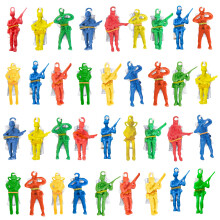 ArtCreativity Mini-Fallschirmjger mit Fallschirmen, Gropackung mit 36 ??Vinyl-Fallschirm-Mnnerspielzeugen in verschiedenen Farben, robustes Army-G