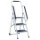 Gr8 Home 3 Step Ladder Folding Stool Steel Non Slip Foldable With Handrail 2