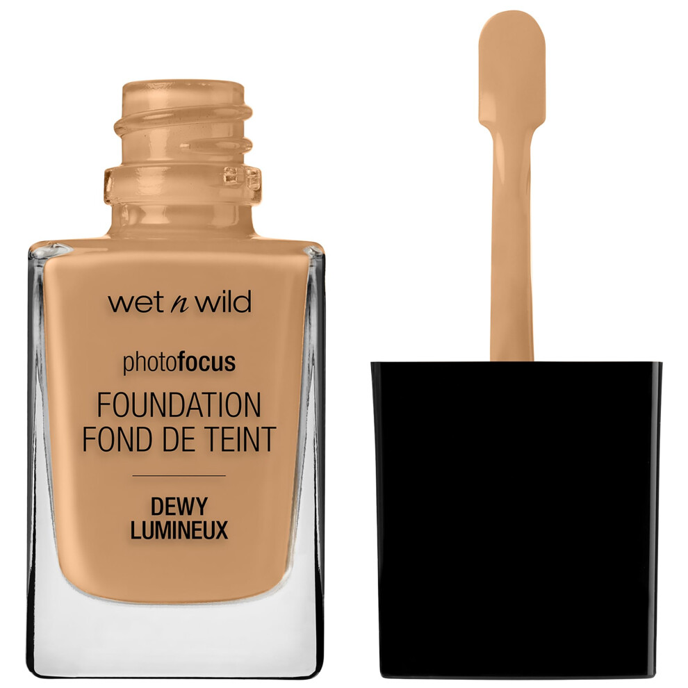Nat Geo Amber/Beige Wet N Wild Photo Focus Dewy Liquid Foundation Makeup