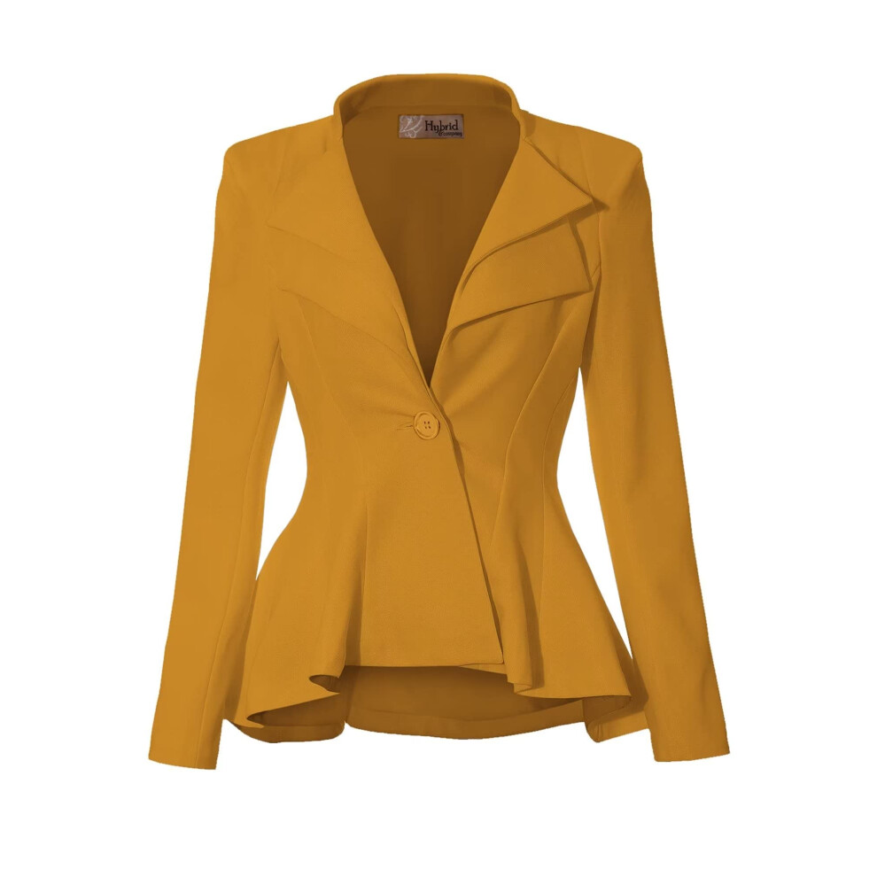 Blazer de bureau     double revers crant    pour femme JK43864 1073T Moutarde S