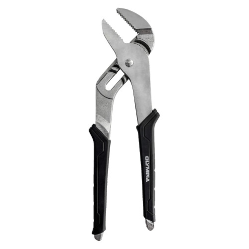 Olympia Tools Alicate de Bico de 12 Polegadas Olympia Tools, Mandíbulas Retas com Empunhadura de Borracha, 7 Posições, Capacidade de 2.7"