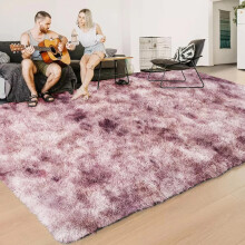(Tye Dye Pink, 160 x 230cm (5ft 3" x 7ft 6")) Thick Shaggy Non Slip Rugs Living Room Area Rugs Hallway Runner Round Rugs & Door Mats