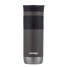 Caneca de viagem de a   o inoxid   vel isolada de v   cuo Byron Contigo com tampa     prova de vazamento