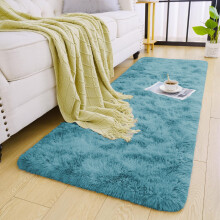 (Tye Dye Teal, 60 x 220cm (2ft x 7ft 3")_Runner) Thick Shaggy Non Slip Rugs Living Room Area Rugs Hallway Runner Round Rugs & Door Mats