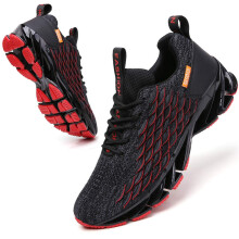 SKDOIUL Jogging-Schuhe fr Herren, sportliche Turnschuhe, stilvoll, Sport, Laufen, Tennis, sportliches Gehen, Jogging-Turnschuhe, Schwarz, Rot, Gre