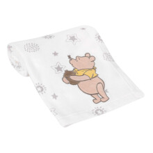 Lambs & Ivy Disney Baby Winnie The Pooh Babydecke aus cremefarbenem Fleece mit Applikation