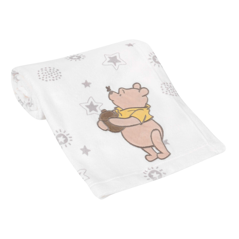 Lammeren & Klimop Lambs & Ivy Disney Baby Winnie The Pooh Cream Fleece Appliqued Baby Blanket
