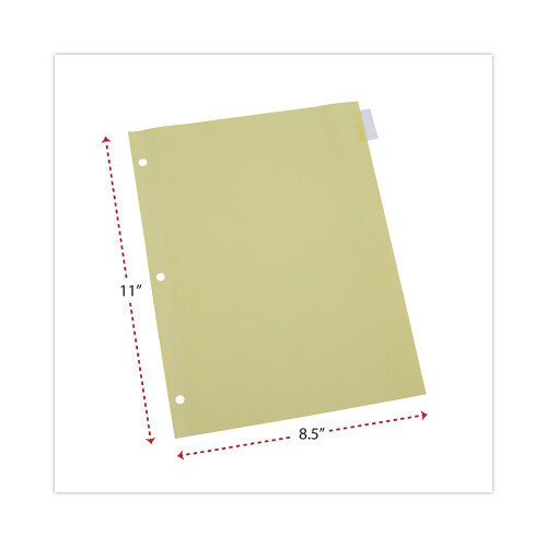 Universal Insertable Tab Index  8-Tab  11 x 8.5  Buff  Clear Tabs  24 Sets 1