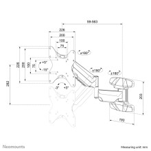 Uchwyt na TV Neomounts WL70-550BL12 42" 30 Kg