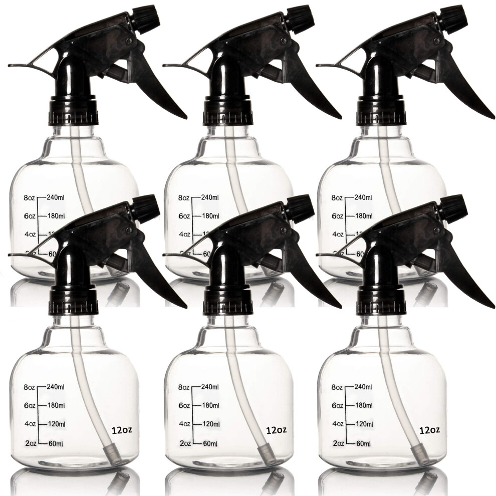 Youngever 6 Pack Empty Plastic Spray Bottles  Spray Bottles for Hair and Cleaning Solutions 12 Ounce-image-OPC-PFY6YDT-NEW