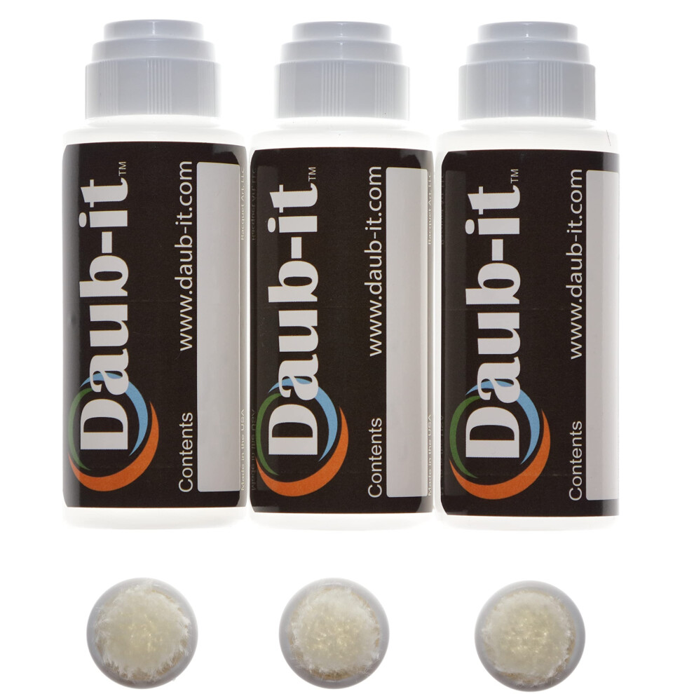 Racketkunst Racquet Art, Llc Daub-It Empty Bottles With Applicators - 2 Oz - Mohair Dauber - 3 Pack