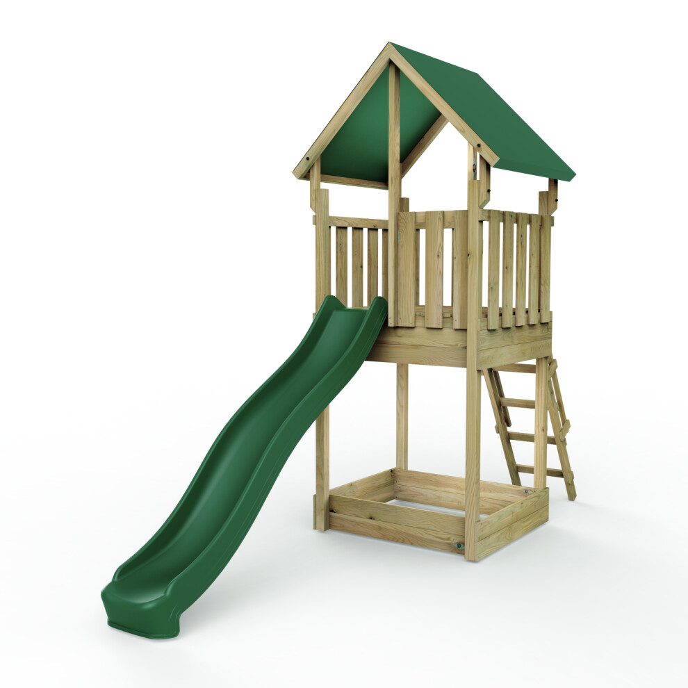 Rebo (Tower Canvas Roof) Modular Wooden Climbing Frame Adventure Playset