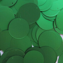 40mm Sequins Green Matte Metallic Medium Top Hole Made in USA
