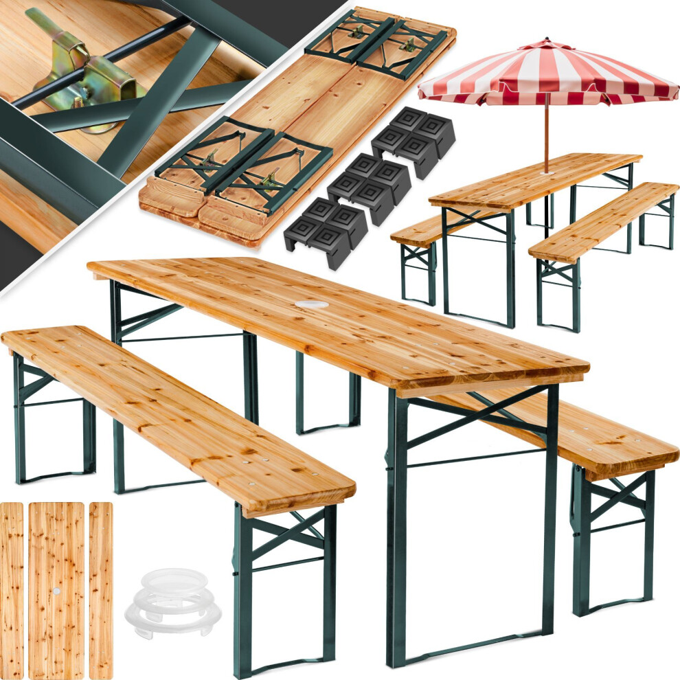 Picnic Table Bench Wooden Pub Garden Outdoor Benches Set Folding 2 Chairs