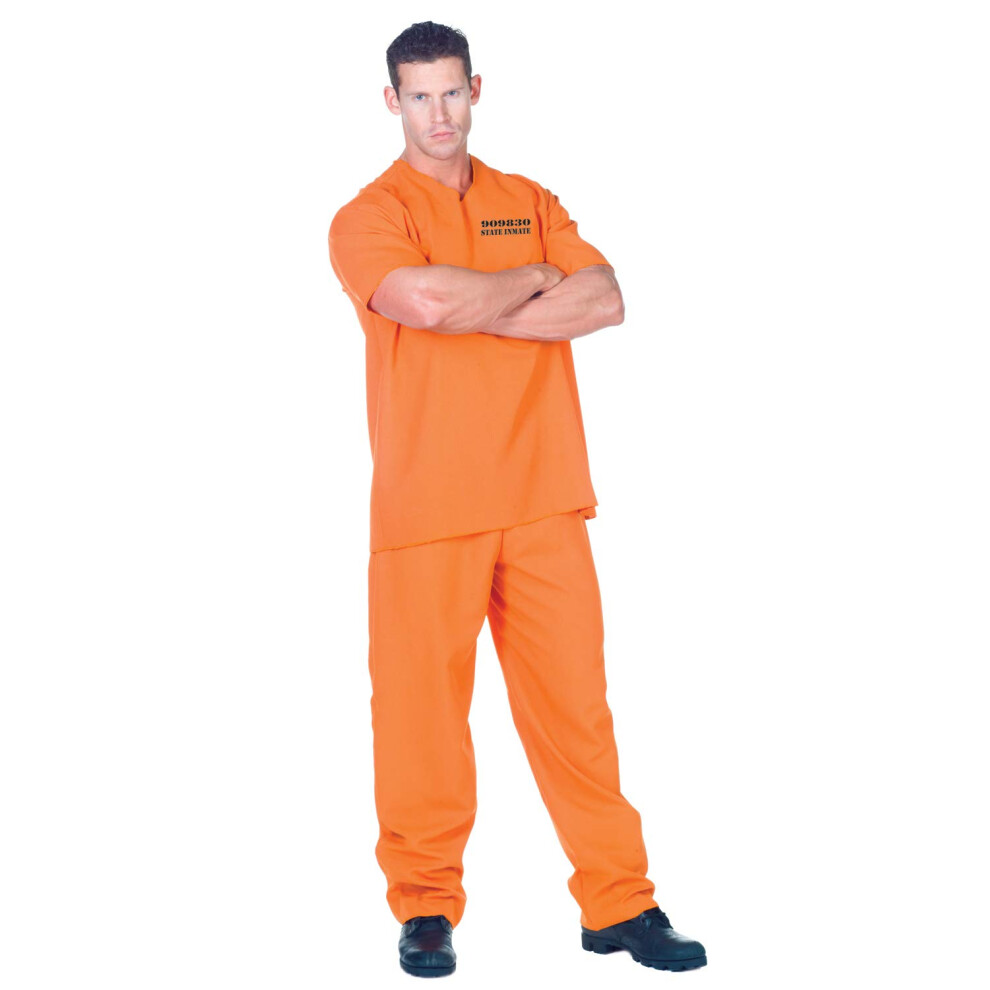 Photos - Fancy Dress UNDERWRAPS Public Offender Plus Size Costume 2X-Large Orange Orange 29436X