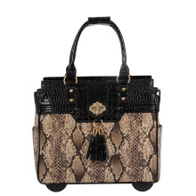 THE BARCELONA Computer iPad  Laptop Tablet Rolling Tote Bag Briefcase Carryall Bag