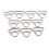Pro Bamboo Κουζίνα 10PCS 1-1/2Inch Στριφτά κλιπ D Ring Buckles Snap Hook Adjuster Triangle 1