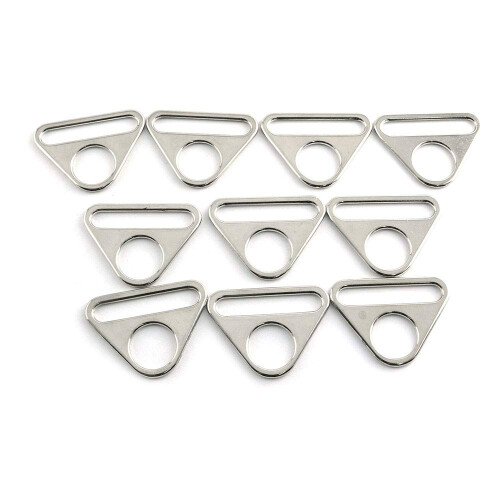Pro Bamboo Κουζίνα 10PCS 1-1/2Inch Στριφτά κλιπ D Ring Buckles Snap Hook Adjuster Triangle