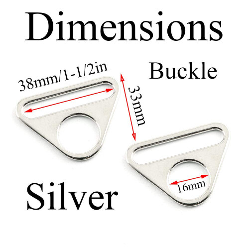 Pro Bamboo Κουζίνα 10PCS 1-1/2Inch Στριφτά κλιπ D Ring Buckles Snap Hook Adjuster Triangle 1
