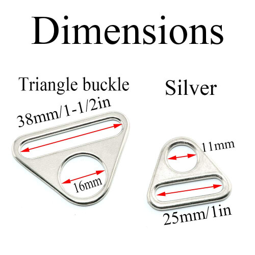 Pro Bamboo Κουζίνα 10PCS 1-1/2Inch Στριφτά κλιπ D Ring Buckles Snap Hook Adjuster Triangle 2