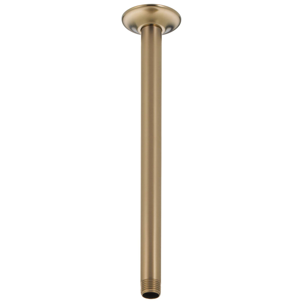 Delta Faucet 14-Inch Ceiling Mount Shower Arm And Flange Gold Straigh 034449928069