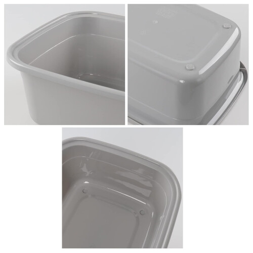 Sandmovie 18 Quart Πλαστική Λεκάνη, Ρηχή Πλαστική Λεκάνη, 3 Συσκευασίες, Γκρι 2