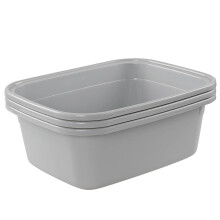 Sandmovie 18 liter plastiksk?lens lavt lavt plastvaskbassin 3 pakker gr?