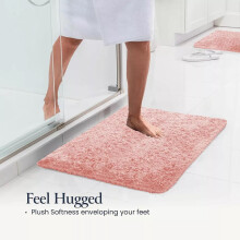 (Pink, 50 x 80 cm (1ft 8in x 2ft 11 in)) Thick Shaggy Non Slip Rugs Living Room Area Rugs Hallway Runner Round Rugs & Door Mats