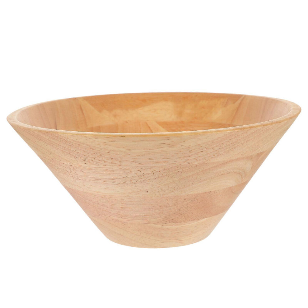 Kricely (18.00X18.00x8.00cm, One Size) Natural Wood Bowl Cone Shaped Wooden Fruit Storage Bowl Snack Serving Bowl