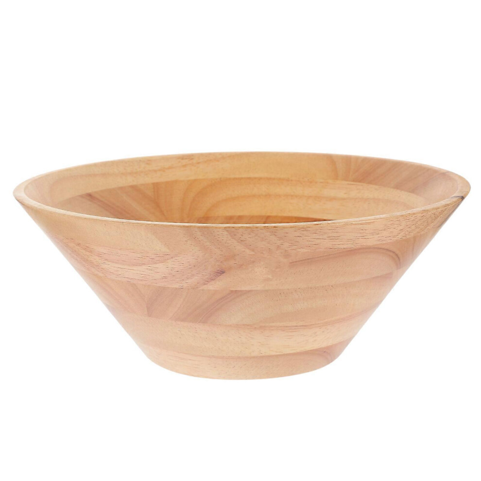 Kricely (23.20X23.20x9.00cm, One Size) Natural Wood Bowl Cone Shaped Wooden Fruit Storage Bowl Snack Serving Bowl